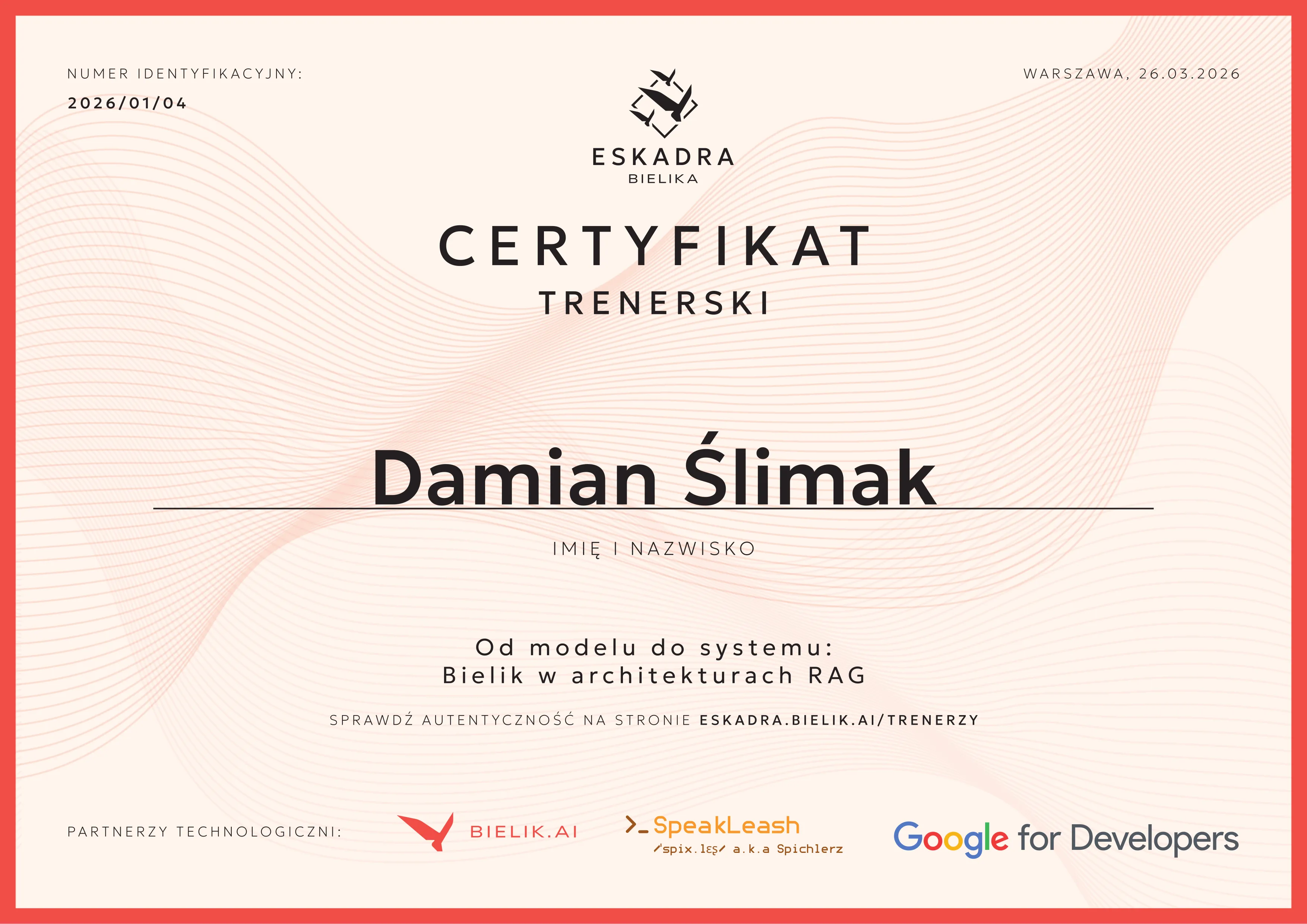 Certyfikat Bielik