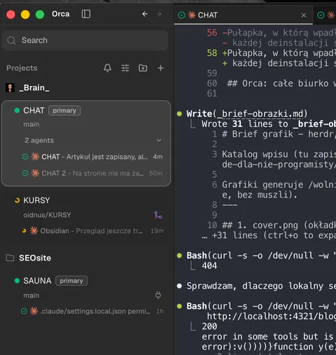 herdr, Orca czy T3 Code? Wybrałem Orkę, choć nie programuję