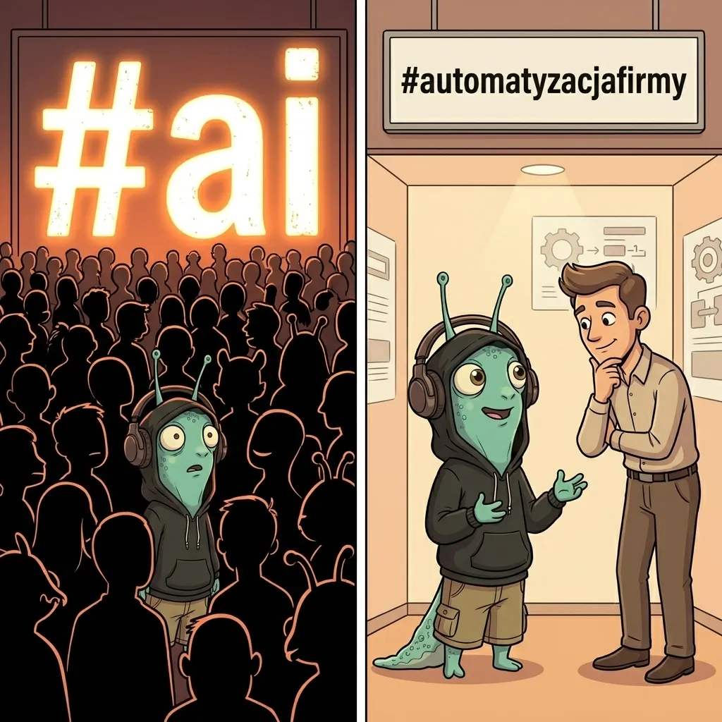 Wąski hashtag kontra masowy