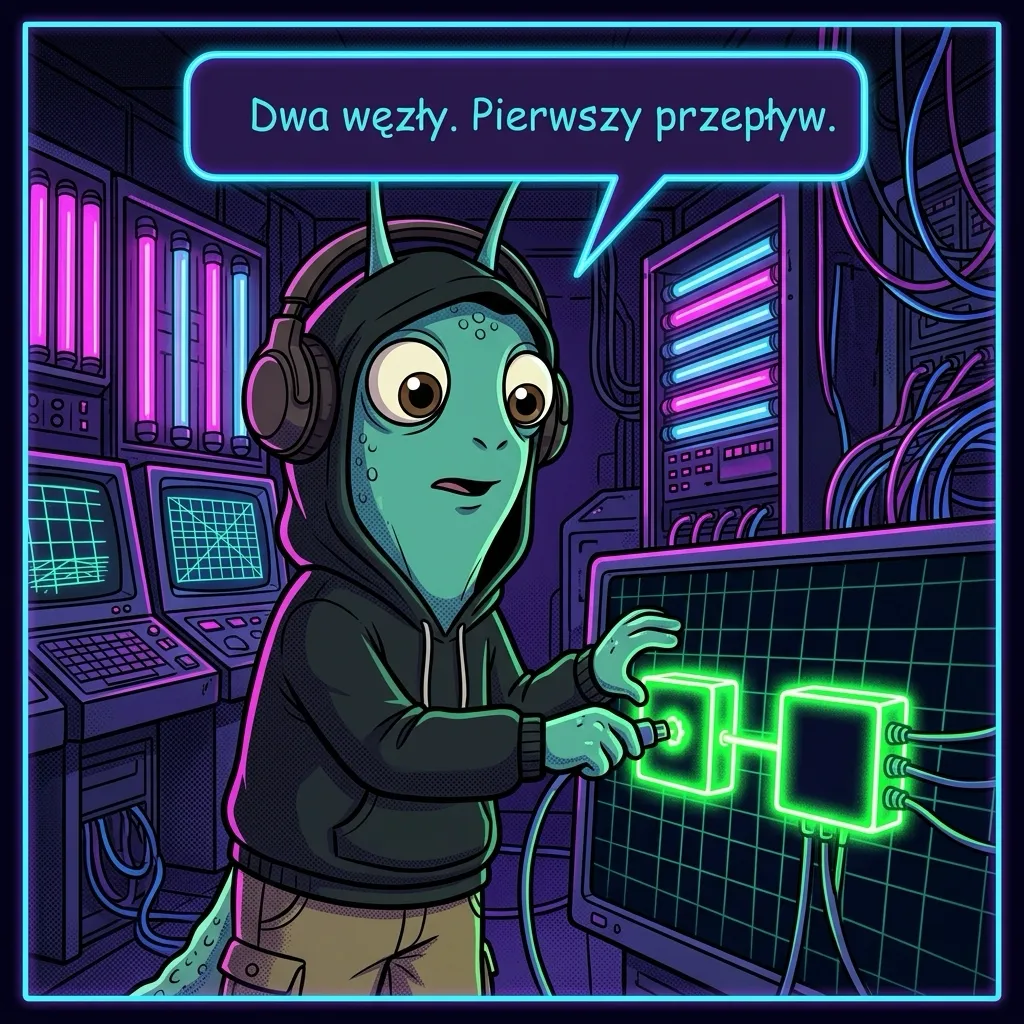 Podstawy n8n - Wolniś przy uśpionym laptopie o 7:00