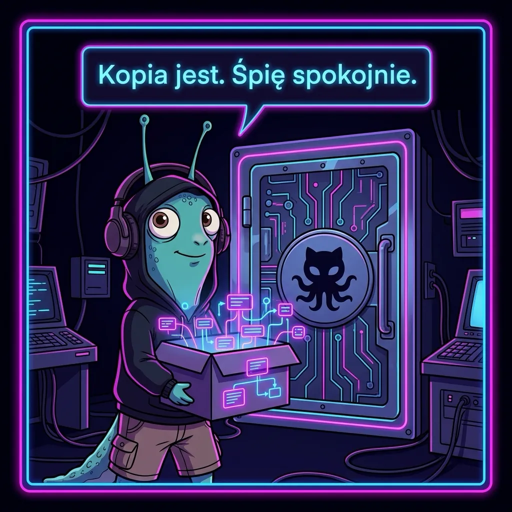 Kopia workflow na GitHuba - Wolniś: „Kopia jest. Śpię spokojnie”
