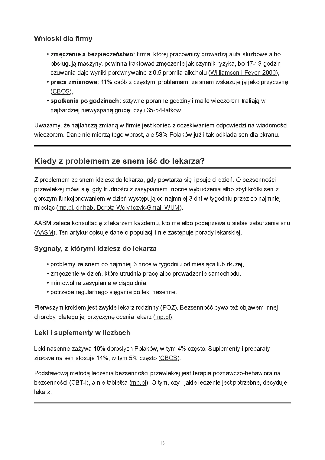 Ile śpią Polacy i co niedobór snu robi z pracą, strona 13 z 15